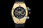 Swiss HUB1242 Hublot Replica Big Bang Rose Gold Watch- Stainless Steel Case Skeleton Dial